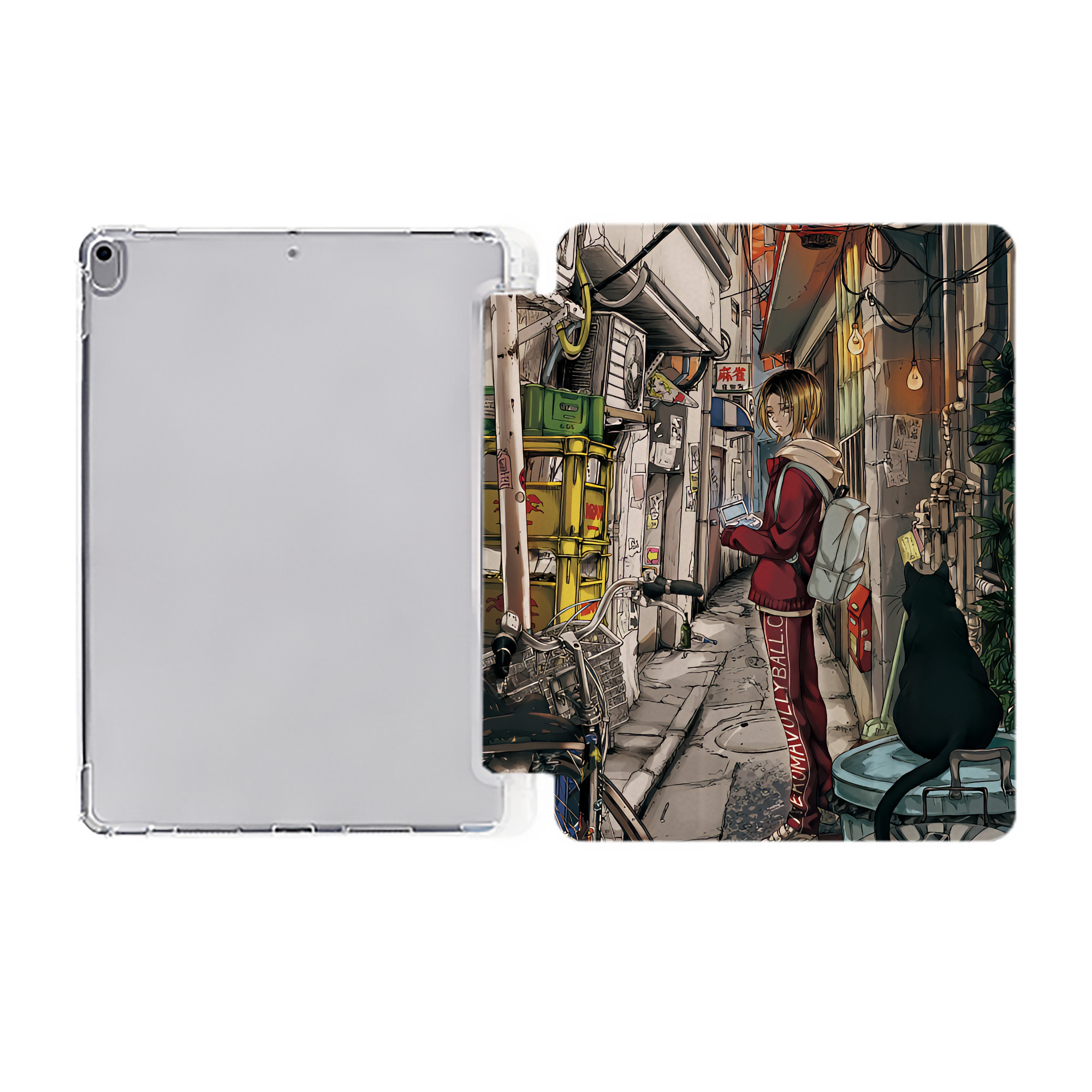 （画像用） ハイキュー!! Haikyu!! IPad ケース ペン収納付き 三つ折りスタンド PUレザー×シリコン 対応機種9.5/10.5/10.9インチ